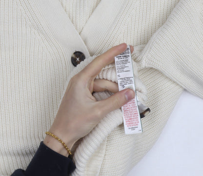Marks and Spencer Womens Ivory XL Chunky Knit V-Neck Cardigan