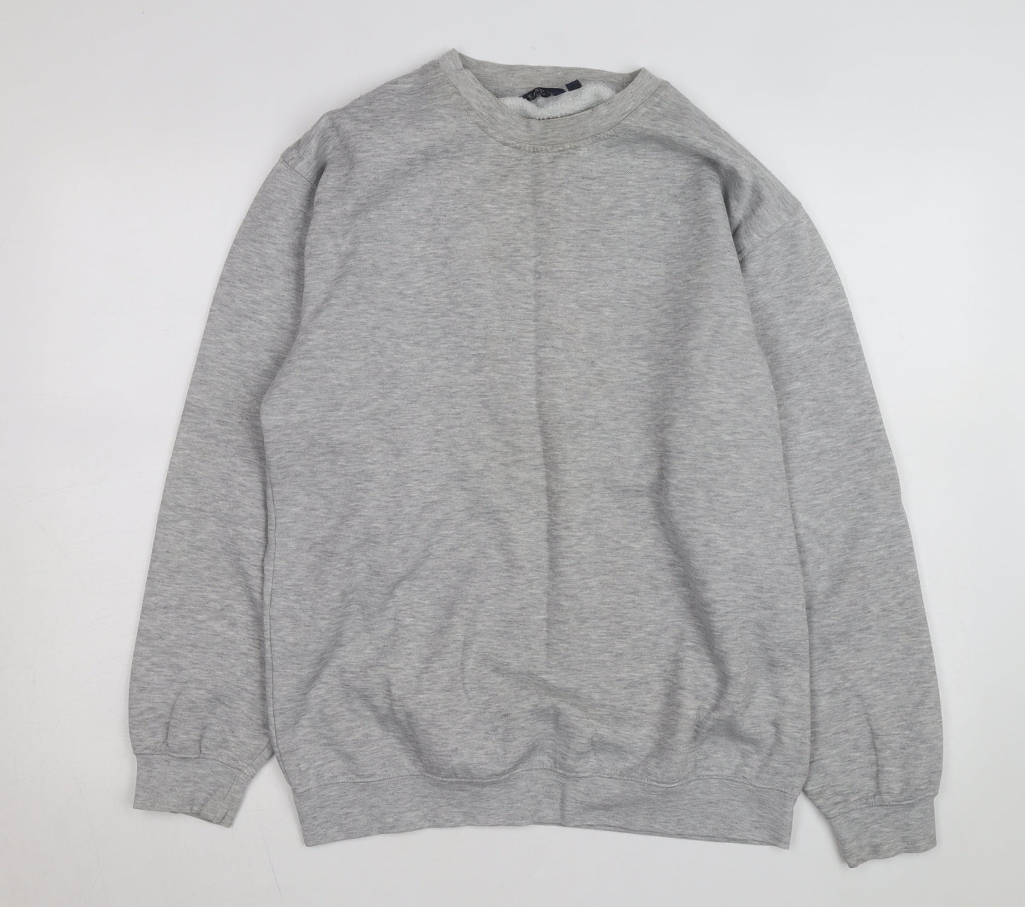 EASY Men’s Grey Cotton Blend Pullover Sweatshirt M