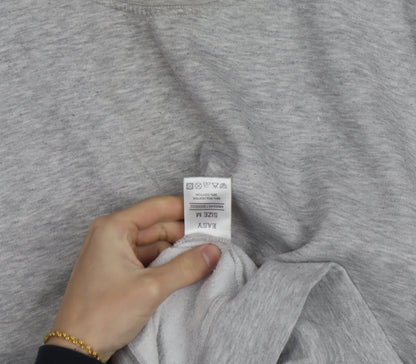 EASY Men’s Grey Cotton Blend Pullover Sweatshirt M