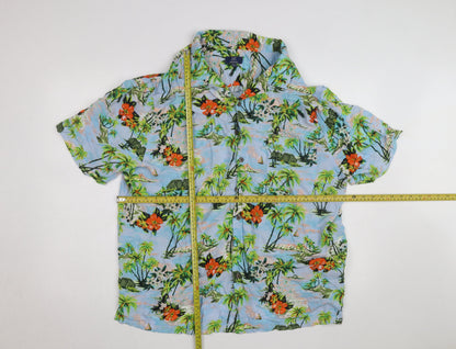 George Men’s Multicoloured 2XL Hawaiian Button-Up Shirt