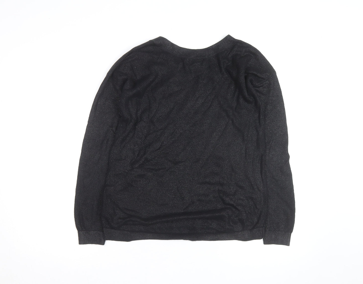 Banana Republic Men's Black Crew Neck Knit Jumper Size S
