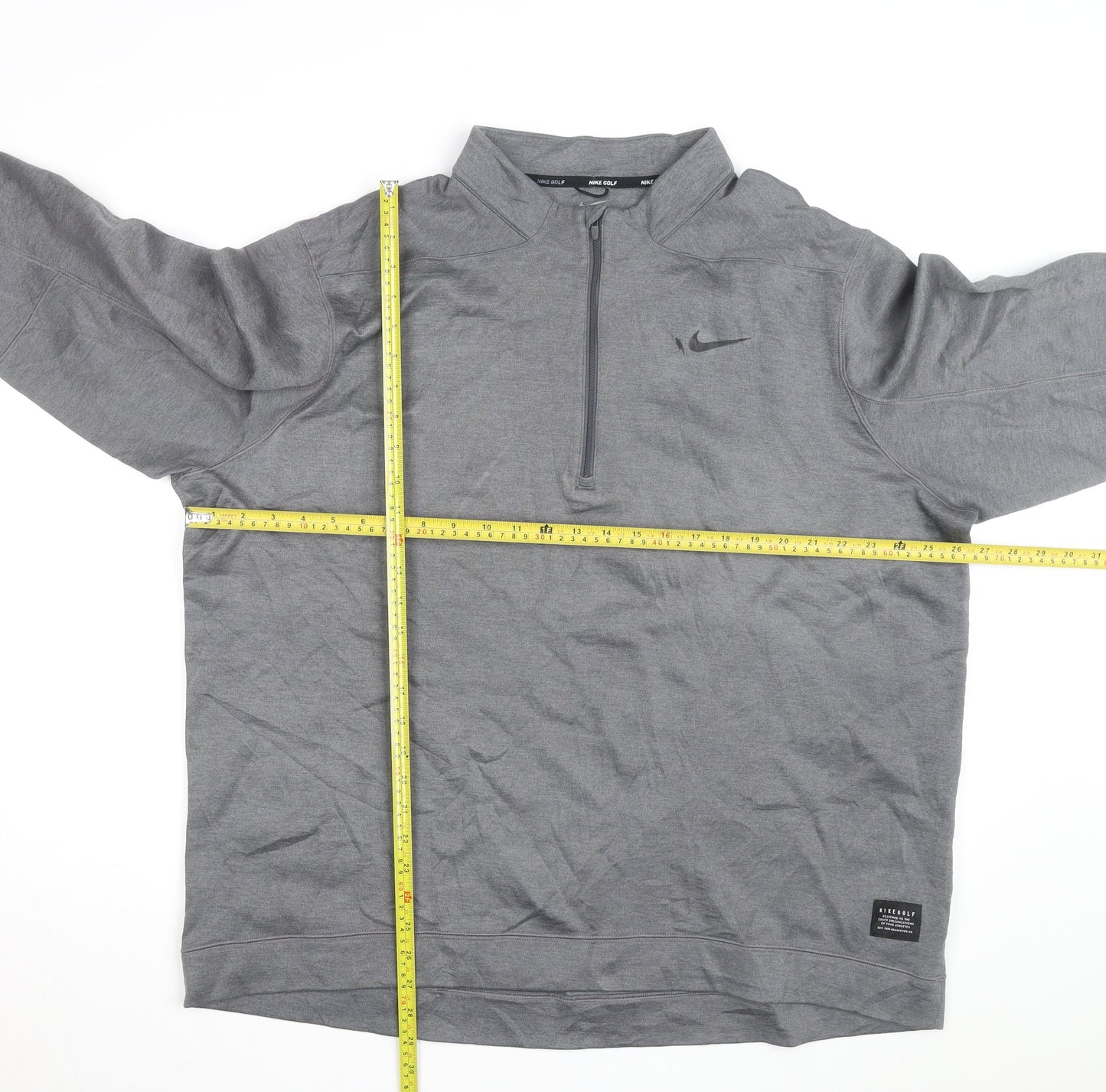Nike Golf Men's Grey 2XL 1/4 Zip Polyester Activewear Jacket