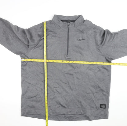 Nike Golf Men's Grey 2XL 1/4 Zip Polyester Activewear Jacket