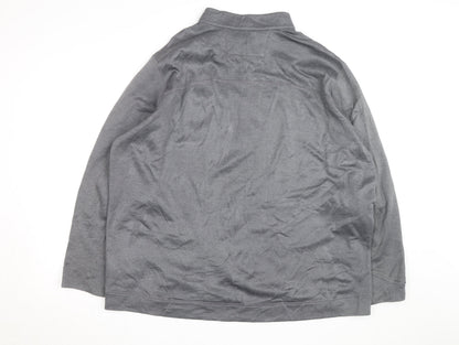 Nike Golf Men's Grey 2XL 1/4 Zip Polyester Activewear Jacket