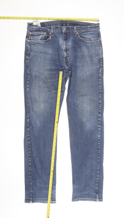 Levi's Men's Blue 505 Regular Fit Straight Denim Jeans W34 L34