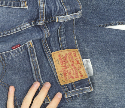 Levi's Men's Blue 505 Regular Fit Straight Denim Jeans W34 L34