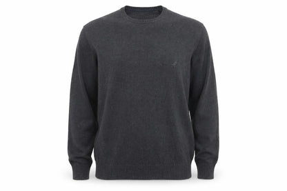 Nautica Men’s Grey Wool Blend Crew Neck Jumper L