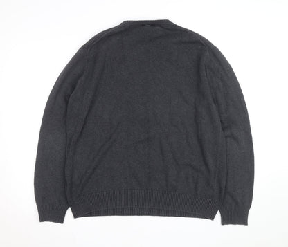 Nautica Men’s Grey Wool Blend Crew Neck Jumper L