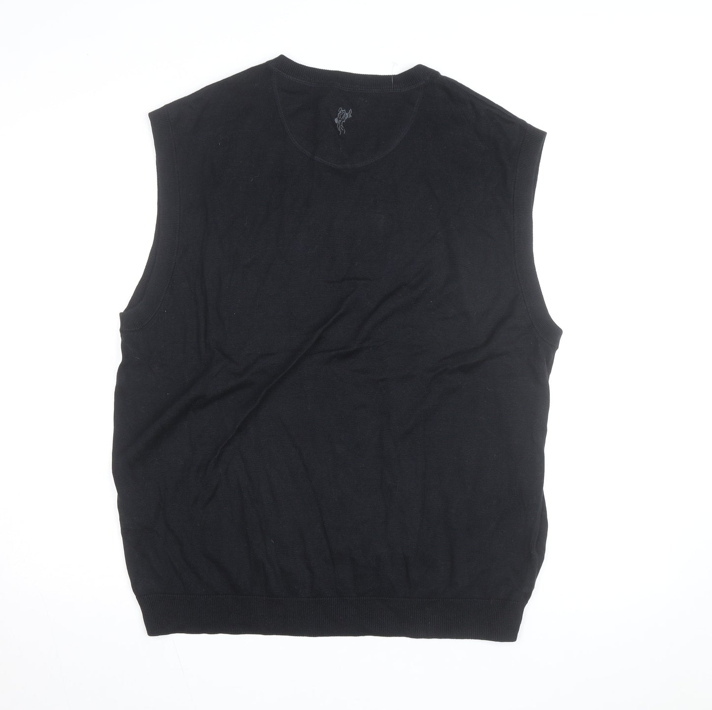 Ashworth Men's Black Cotton Golf V-Neck Sleeveless Vest XL