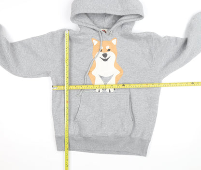 REDBROS Men's Grey Dog Graphic Pullover Hoodie Size S
