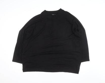 Next Men's Black XL Crew Neck Cotton Knit Pullover Jumper