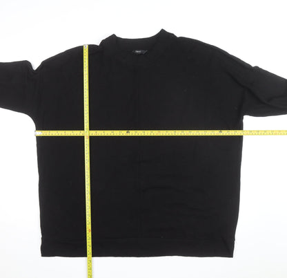 Next Men's Black XL Crew Neck Cotton Knit Pullover Jumper