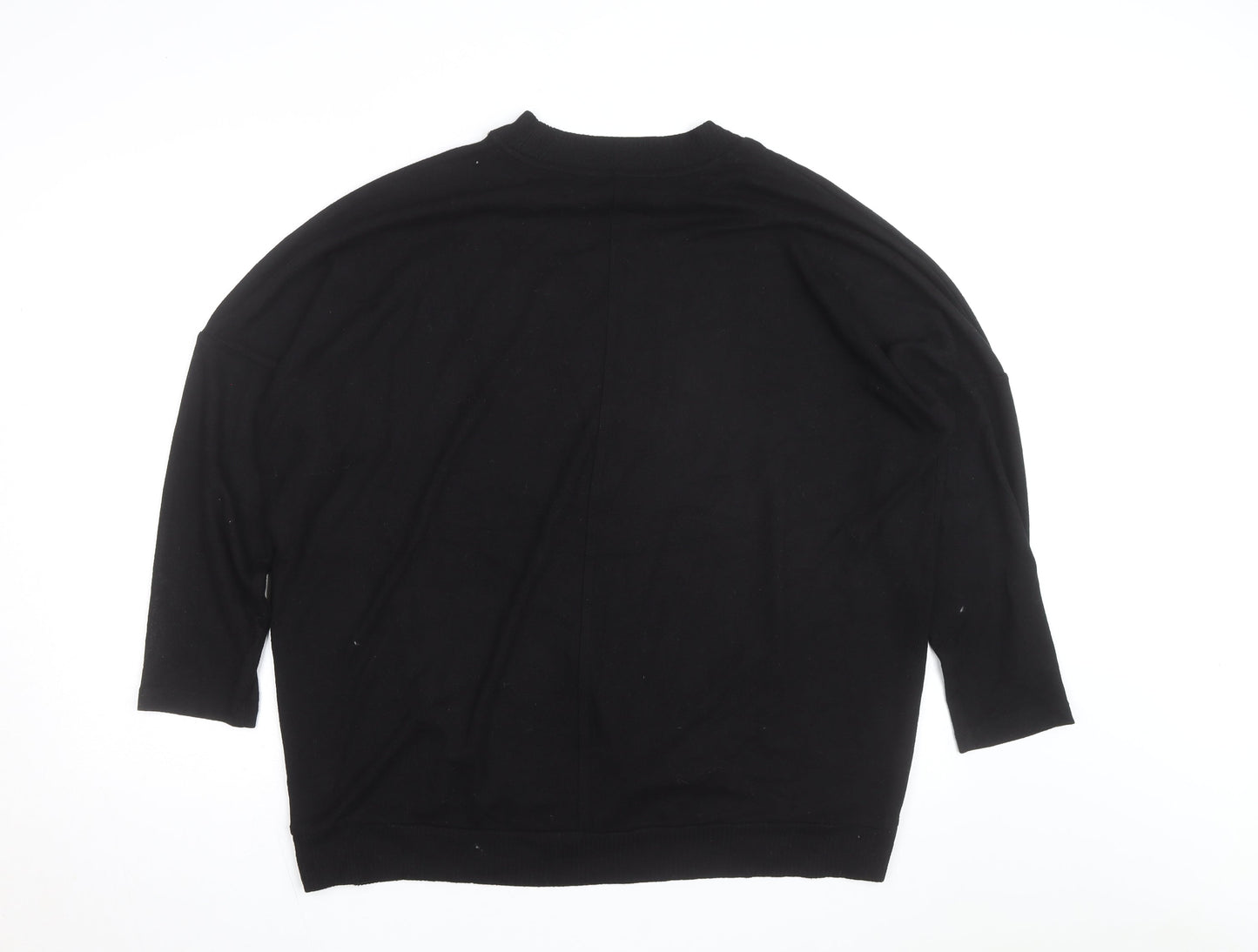 Next Men's Black XL Crew Neck Cotton Knit Pullover Jumper