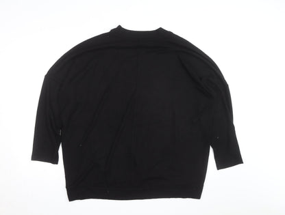 Next Men's Black XL Crew Neck Cotton Knit Pullover Jumper