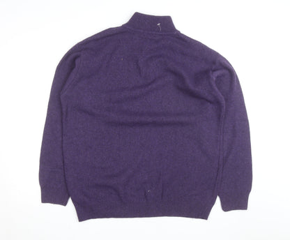 Otago Rugby Men’s Purple Wool 1/2 Zip Jumper XL High Neck