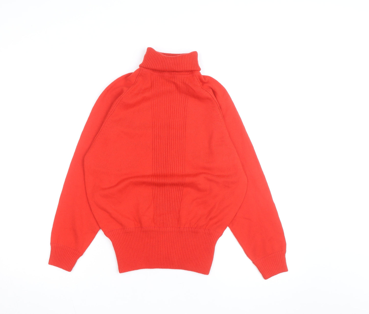 Liz Claiborne Women’s Red Roll Neck Lambswool Blend Petite Jumper Size L