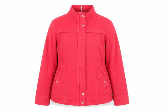 Dash Women Red Cotton Full Zip Lightweight Jacket Size 14