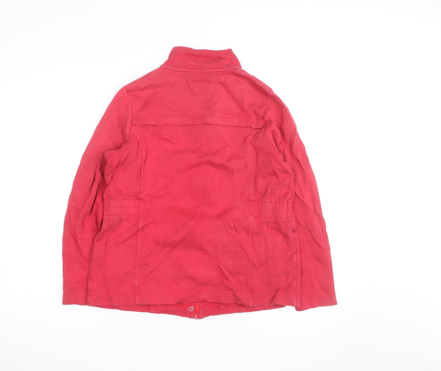 Dash Women Red Cotton Full Zip Lightweight Jacket Size 14