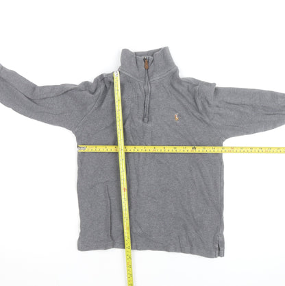 Ralph Lauren Boys Grey 1/4 Zip Fleece Jumper M 10-12 Years