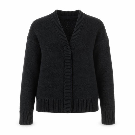 Banana Republic Women's Black Chunky Knit Wool Blend Cardigan S
