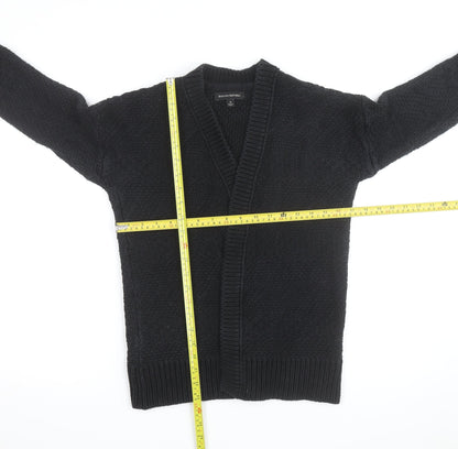 Banana Republic Women's Black Chunky Knit Wool Blend Cardigan S