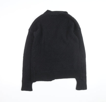 Banana Republic Women's Black Chunky Knit Wool Blend Cardigan S