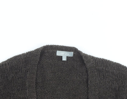 Marks and Spencer Per Una Women's Brown V-Neck Knit Cardigan M