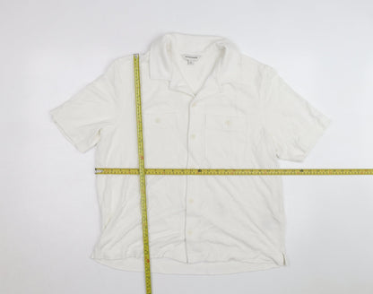 Marks and Spencer Autograph Men's White Regular Fit Button-Up Shirt L
