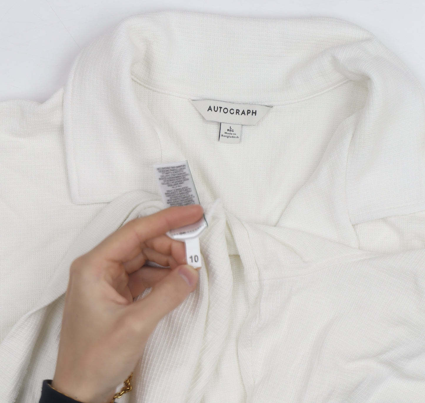 Marks and Spencer Autograph Men's White Regular Fit Button-Up Shirt L