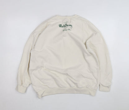 Zara Women Beige Disney Bambi Pullover Sweatshirt Size S