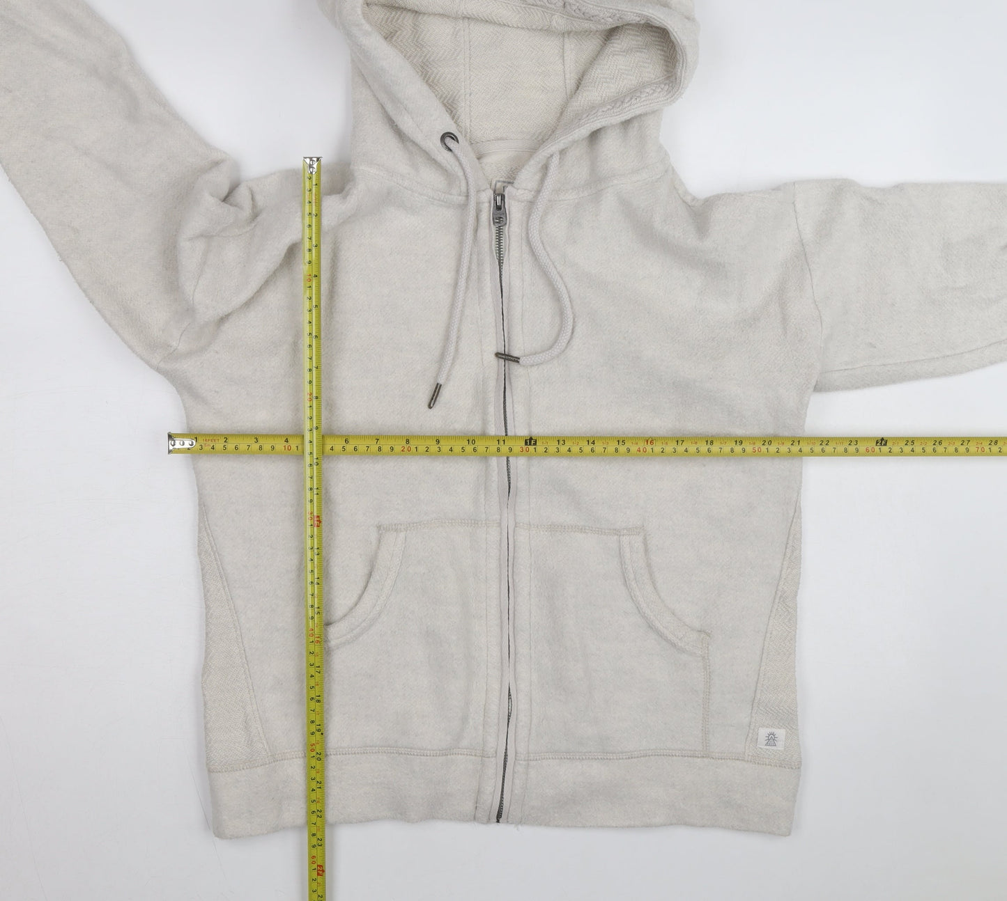 Fat Face Men's Beige Full Zip Hoodie Size M Cotton Knit