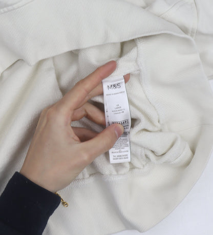 Marks and Spencer Women Ivory Slow Living Pullover Sweatshirt L