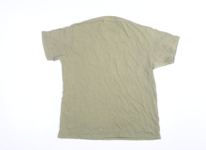 Abercrombie & Fitch Men's Green Crew Neck Graphic T-Shirt Size S