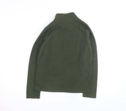Peter Storm Boys Green 11-12 Years Fleece 1/4 Zip Sweatshirt