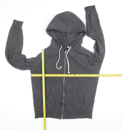 H&M Men’s Grey Full Zip Hoodie Size S Regular Fit Cotton Blend