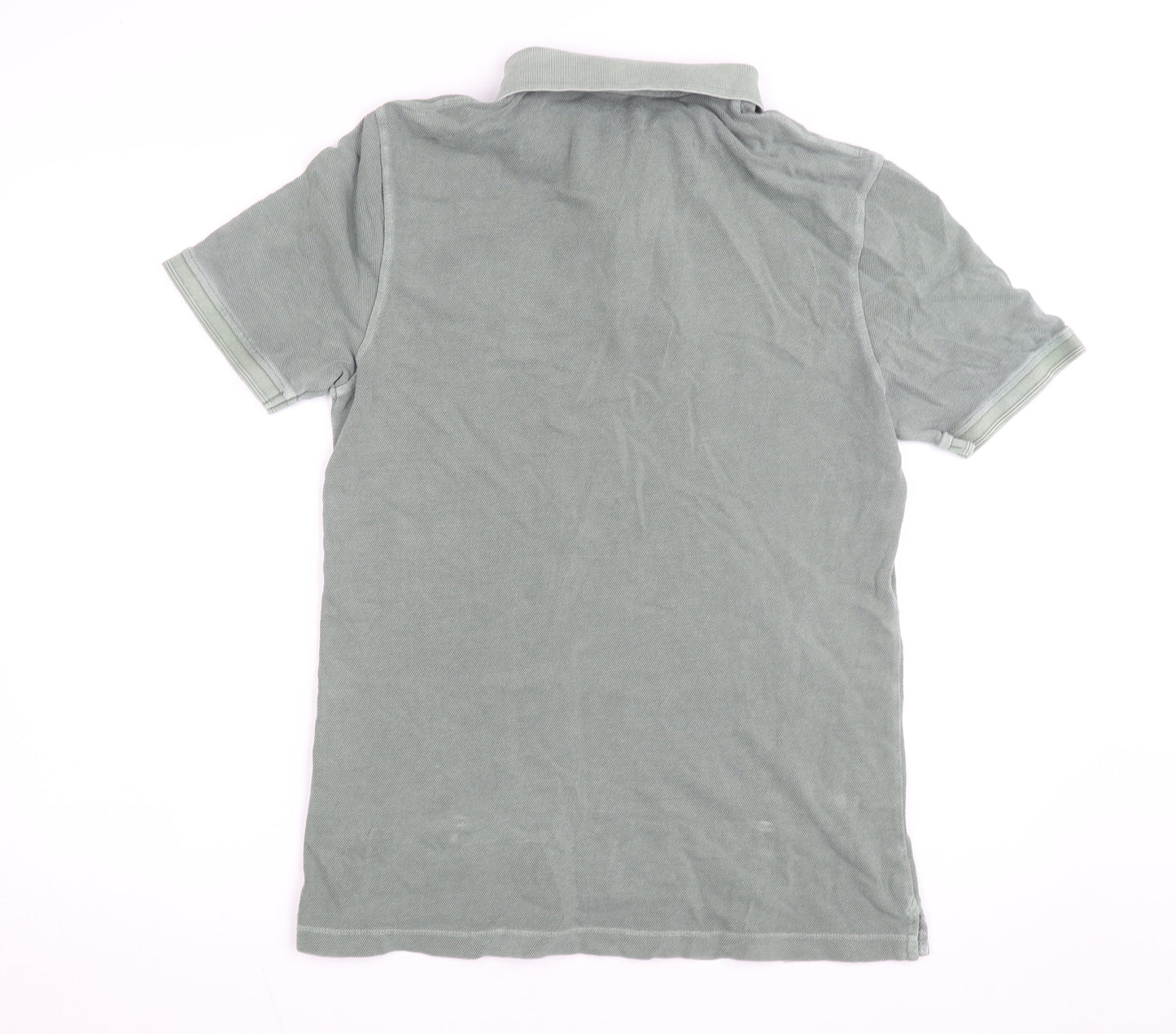 Marks and Spencer Men's Green Cotton Polo Shirt Size M Regular Fit