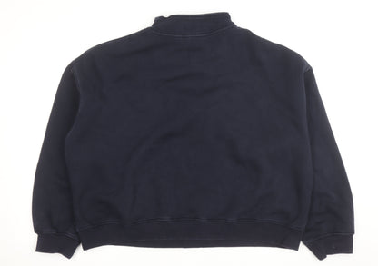 Next Men’s Blue 1/2 Zip Fleece Sweatshirt Size L Regular Fit