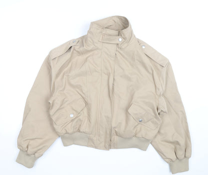 Marks and Spencer Men’s Beige Bomber Jacket M Cotton Blend
