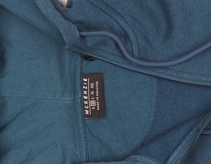 McKenzie Men's Blue Full Zip Hoodie Size M Hooded Sweatshirt