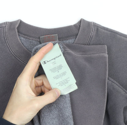 Champion Men's Grey Crew Neck Pullover Sweatshirt Size S