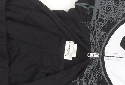 Disney Women’s Black Full Zip Hoodie Jack Skellington Size L Gothic Style
