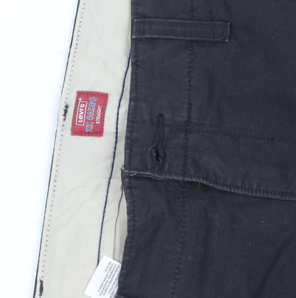 Levi's Men's Black Cargo Straight Trousers M Regular Fit