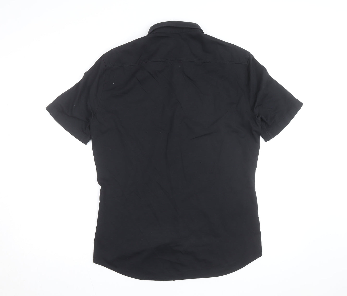 BOSS Mens Black Regular Fit Stretch Polo Shirt Size M