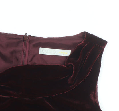 KaukO Softwear Women’s Brown Velvet Cowl Neck Sleeveless Blouse UK 10