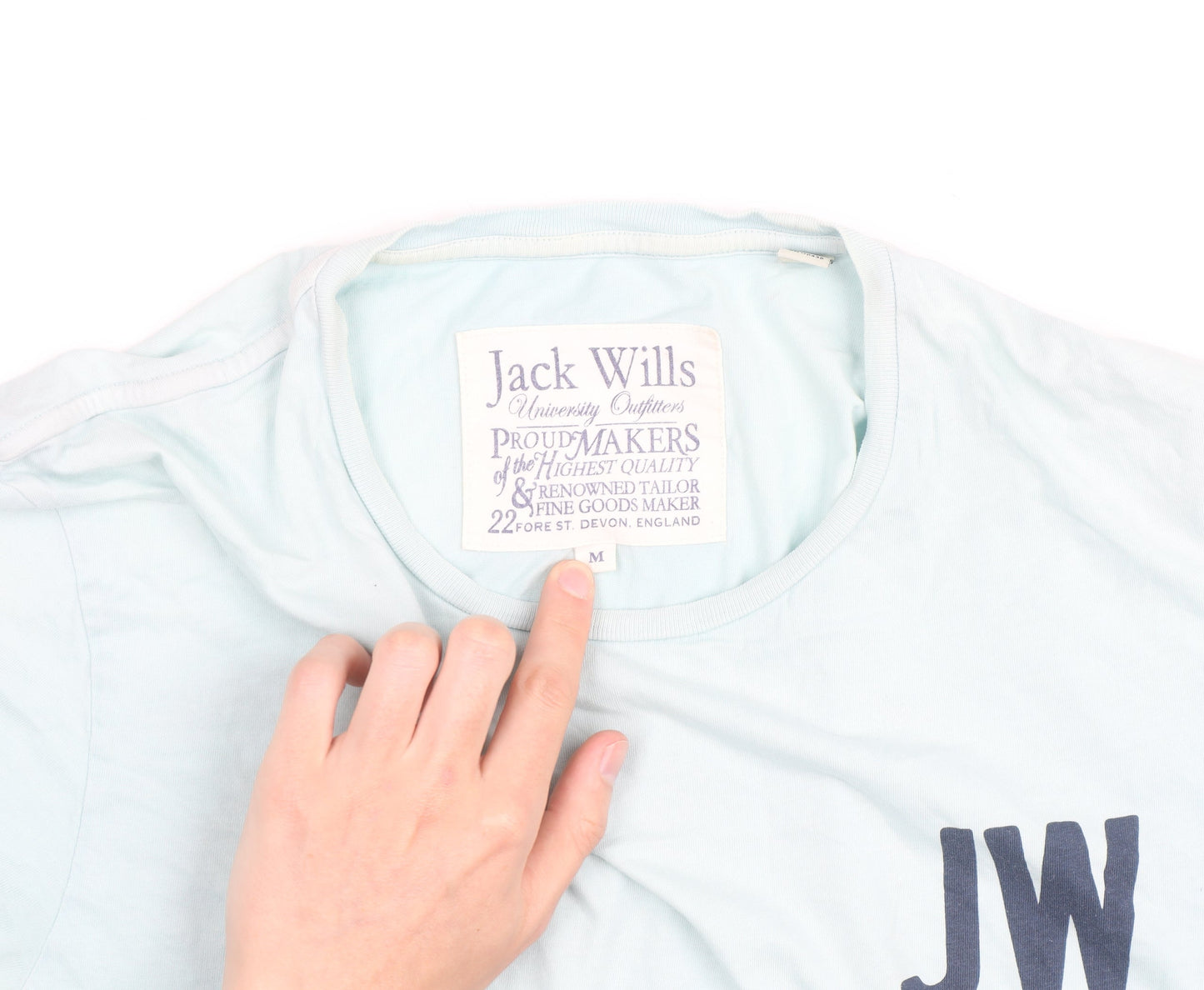 Jack Wills Men's Light Blue Crew Neck Short Sleeve T-Shirt M