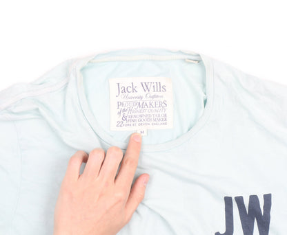 Jack Wills Men's Light Blue Crew Neck Short Sleeve T-Shirt M
