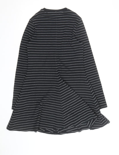 Marks and Spencer Women’s Black Striped Jersey A-Line Dress Size 12