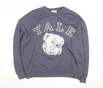 Yale University Men's Blue Crew Neck Graphic Sweatshirt Size S