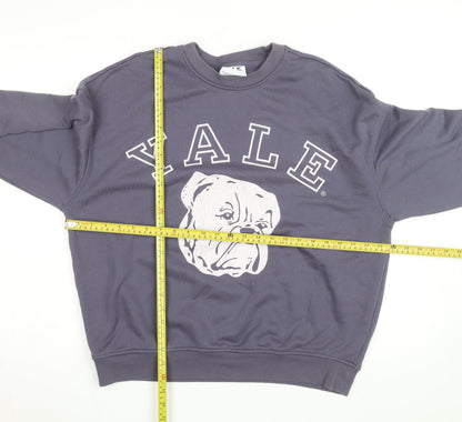 Yale University Men's Blue Crew Neck Graphic Sweatshirt Size S
