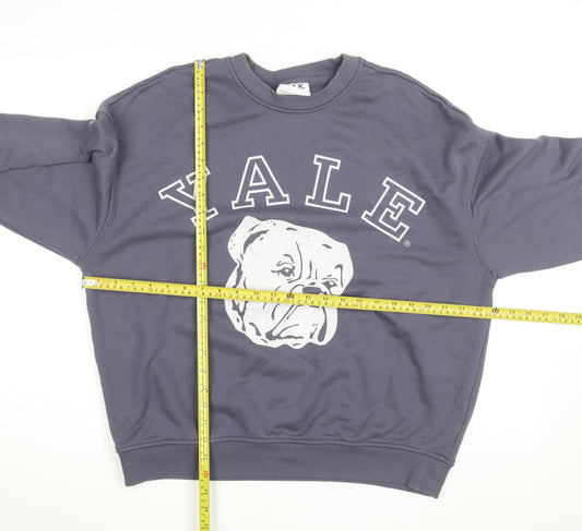 Yale University Men's Blue Crew Neck Graphic Sweatshirt Size S